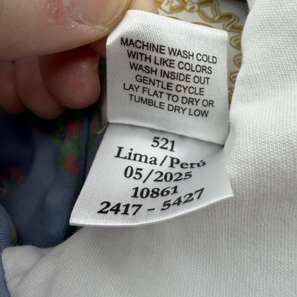 Beaufort Bonnet Company Holly Day Dress Blue Topiaries & Tangerines 5 - Picture 4 of 4